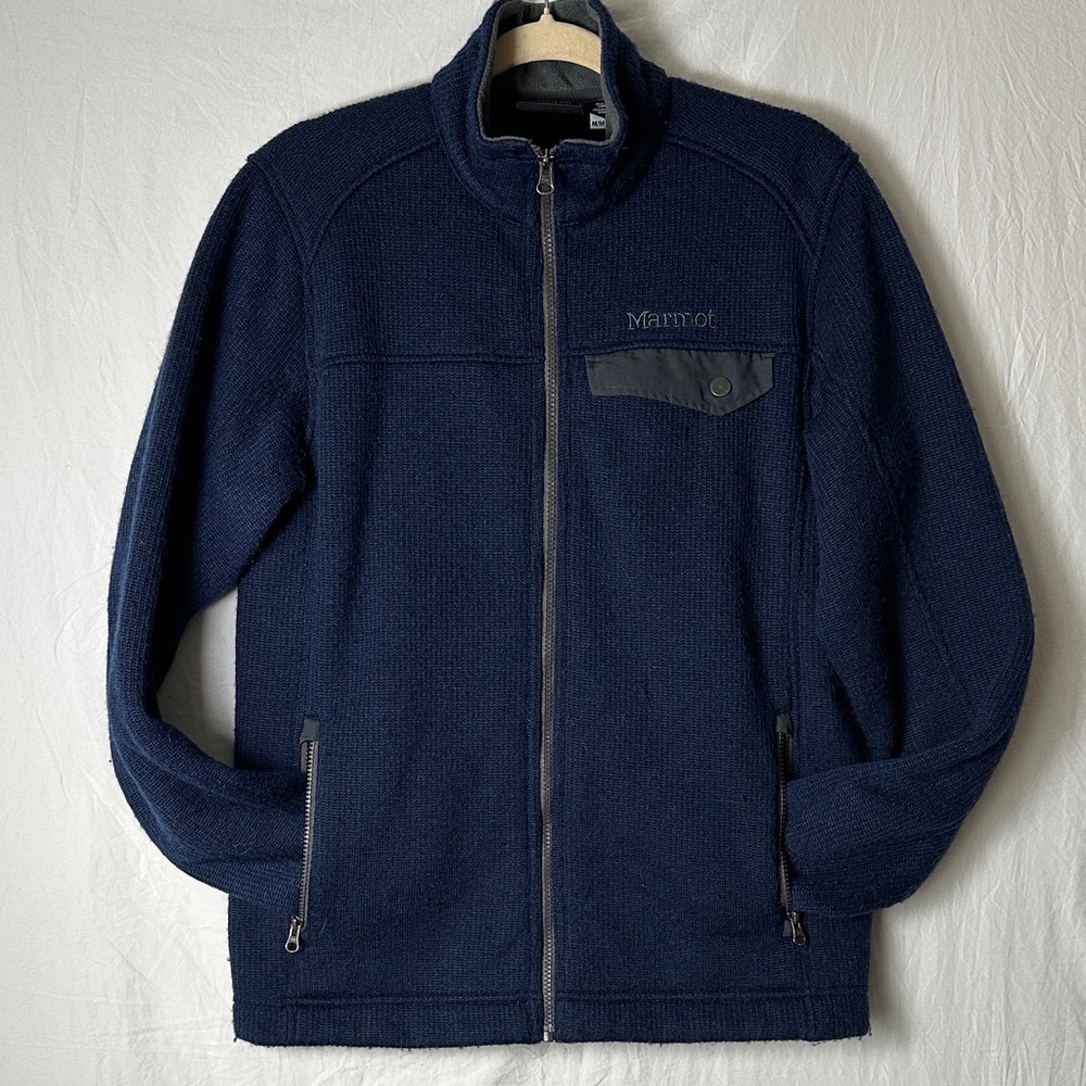 Marmot Men's Dark Blue Zip-Up Sweater